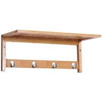 HOMCOM Hallway Wall Mounted Coat Rack/Storage Natural, Brown