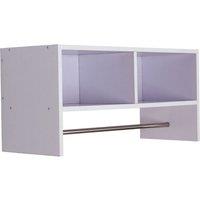 HOMCOM Storage Hat Rack Hanging Coat Organizer Wall Mounted Home White, White