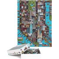 Bopster 8-bit Pixel Jigsaw Puzzle New York - 500 Piece, Multi