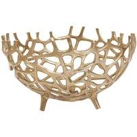 Interiors By PH Large Coral Effect Bowl Gold Aluminium, Gold