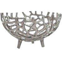 Interiors By PH Small Coral Effect Bowl Silver Aluminium, Silver