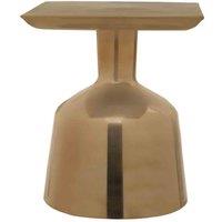 Interiors By PH Square Metal Side Table Antique Gold, Gold