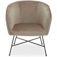 Interiors By PH Pink Velvet Chair With Black Legs, Pink