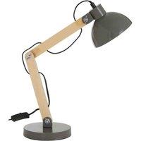 Interiors By PH Table Lamp Wood Metal Grey, Grey
