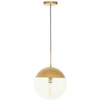 Interiors By PH 35Cm Pendant Light Gold Metal Clear Glass Shade