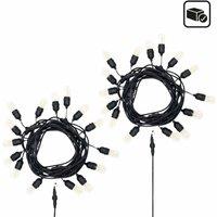 Gardenkraft 2-Pack Of E27 Style 15 Bulbs Party String Light - Warm White, White