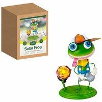 Gardenkraft Metal Frog Ornament With Solar Light, Green