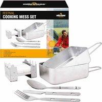 Milestone Camping Festival Cooking Mess Set, Silver
