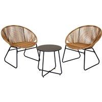 Charles Bentley Zanzibar Tea For Two Bistro Set Natural