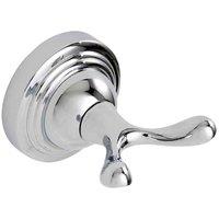 Showerdrape Wall Mounted Chrome Fidelity Double Bathroom Robe Hook, Grey