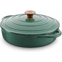 Barbary & Oak 28Cm Shallow Casserole - Green, Green