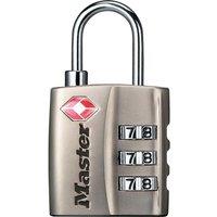 Master Lock 30Mm Tsa Resettable Combination Padlock - Nickel, Silver