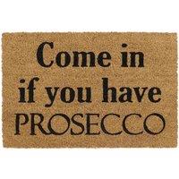 JVL Eco-friendly Latex Backed Coir Door Mat Prosecco, Black