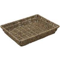 Jvl Seagrass Rectangular Storage Tray, Brown