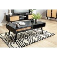 Desser Manhattan Cane Coffee Table In Black, Black