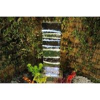 Tranquility Small Wave Solar Powered Water Feature, Silver