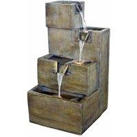 Tranquility Medium Coastal Shore Solar Powered Water Feature, Grey