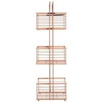 Interiors by PH Storage Caddy 3 Tier Rectangular - Rose Gold, Gold