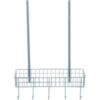 Interiors by PH Wire Over The Door Hooks With Shelf - Grey, Grey