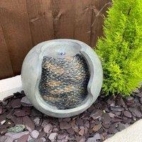 Tranquility Pebble Urn Solar Powered Water Feature, Grey