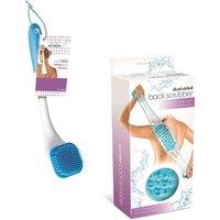 HomeTrack LongReach Silicone Bath Brush w/Back Scrubber Blue, Blue