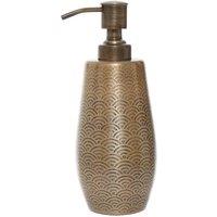 Interiors By Ph Etched Aluminium Soap Dispenser Gold Finish, Gold