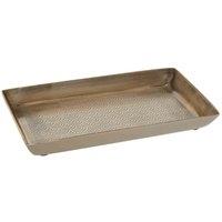 Interiors By Ph Etched Aluminium Tray Gold Finish, Gold