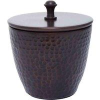 Interiors By Ph Hammered Aluminium Canister With Lid - Dark Bronze