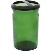 Interiors By Ph Glass Toothbrush Holder - Green, Green