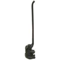 Interiors By Ph Elephant Toilet Roll Holder - Black, Black