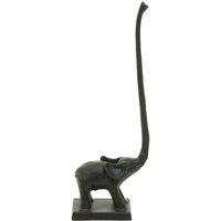 Interiors By Ph Elephant Toilet Roll Holder - Black, Black
