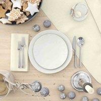 Belledorm Amalfi Table Cloth 178X366 - Ivory, Grey