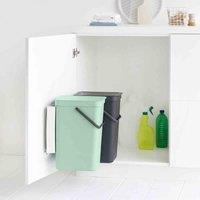 Brabantia Sort & Go Built-in Bin 2 x 16L - Jade Green Grey, Multi