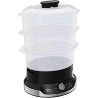 Tefal TE4865 Ultra Compact V2 3 Tier Steamer - Black, Black