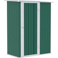 Outsunny Outdoor Storage Shed w/ Lockable Door - Green, Green