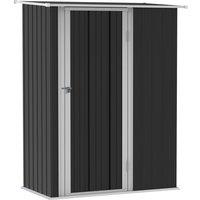 Outsunny Garden Storage Bike Shed w/ Lockable Door Sloped Roof - Grey, Grey