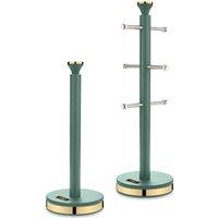 Tower Cavaletto Towel Pole And Mug Tree Set - Jade, Green