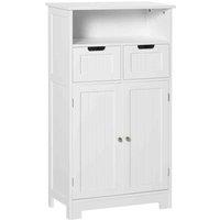 Kleankin Bathroom Storage Cabinet w/ Adjustable Shelf, White