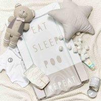 Obaby Changing Mat Eat Sleep Repeat Grey, Multi