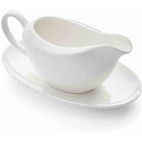 Royal Worcester Serendipity Gravy Boat And Stand Boxed Set, White