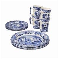 Spode Blue Italian 12 Piece Dinner Set 4, Blue