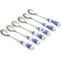 Spode Blue Italian Tea Spoons S 6 15Cm Boxed Set, Blue