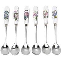 Portmeirion Botanic Garden Tea Spoons Set Of 6 Boxed Set, Multi