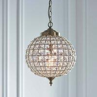 Ensora Lighting Celia 1 Light Pendant, Gold