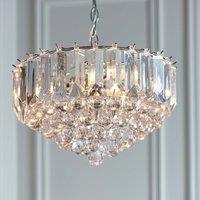Ensora Lighting Millie 3 Light Crystal Pendant Large, Clear