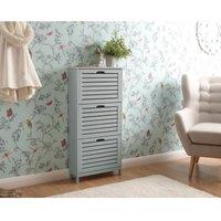 Bergen Three Tier Shoe Cabinet Grey, Grey