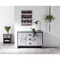 GFW Boston 2 Door 3 Drawer Sideboard, Grey
