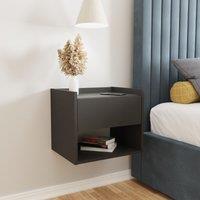 GFW Harmony Wall Mounted Pair Of Bedside Tables Anthracite