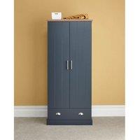 GFW Kendal 2 Door 1 Drawer Wardrobe, Blue