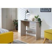 Panama 2 Drawer Desk Grey, Grey